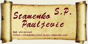 Stamenko Pauljević vizit kartica